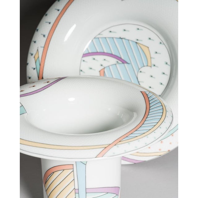 Rosenthal Vintage Century New Wave Porcelain Vase and Bowl Set by Tapio Wirkkala & Dorothy Hafner for Rosenthal Studio-Line, Germany, 1980s, Set of 2 For Sale - Image 4 of 18