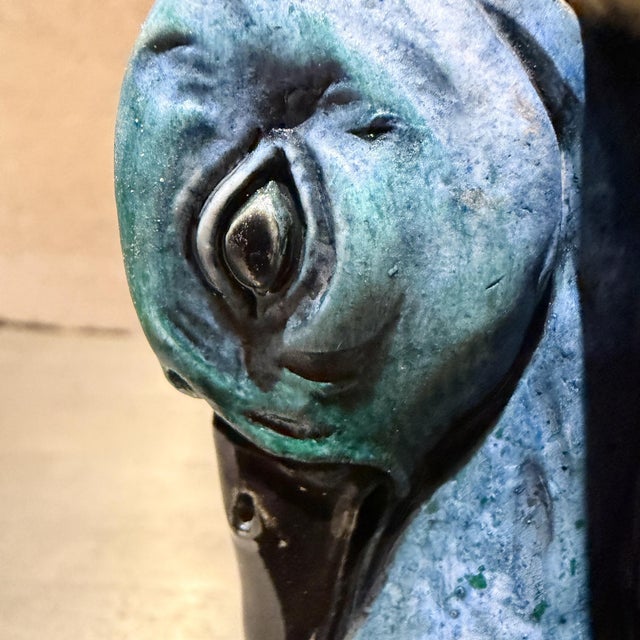 Art Nouveau Majolica Ceramic Planter Cachepot Jardinière Ducks For Sale - Image 14 of 14
