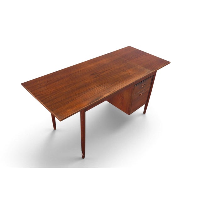 Scandinavian Modern Drop Leaf Desk With Movable Case in Teak For Sale - Image 13 of 16