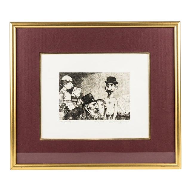 Framed Figurative Black & White Print For Sale