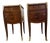 19th Century French Burled Walnut Marble Top Side Tables For Sale