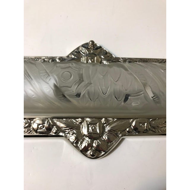 Early 20th Century Schneider French Art Deco Floral Wall Sconces - a Pair For Sale - Image 5 of 13