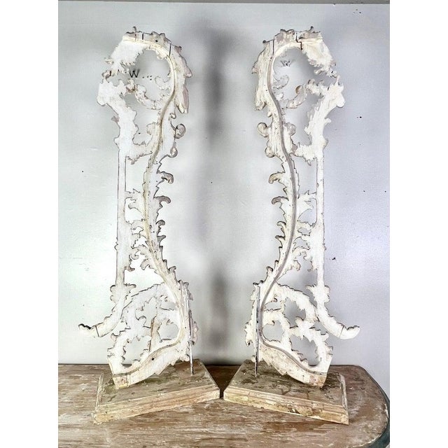 Pair of 19th Century Italian Rococo Carvings on Wood Bases, Distressed For Sale - Image 14 of 17