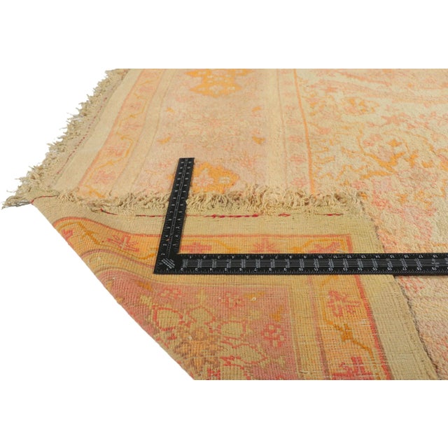 Late 19th Century Late 19th Century Antique Turkish Oushak Rug, 10'02 X 14'07 For Sale - Image 5 of 9