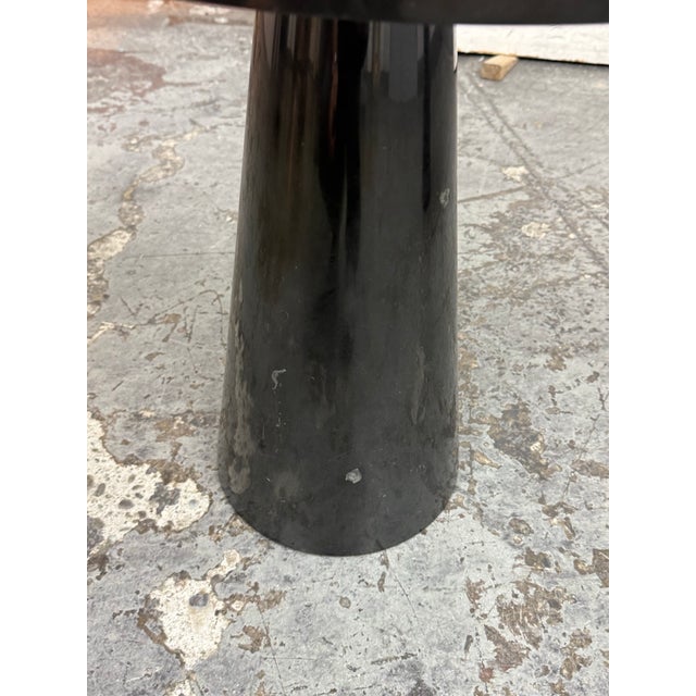 Michael Oren Designs Marquina Marble Pedestal Side Table For Sale - Image 10 of 12