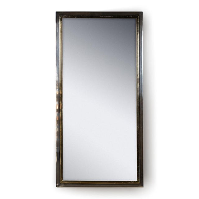 Metal and Brass Framed Mirror with Smoked Glass from Belgo Chrome, 1970s For Sale - Image 13 of 13
