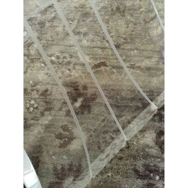 Glass Mid-Century Lucite and Glass Side Tables - A Pair For Sale - Image 7 of 7