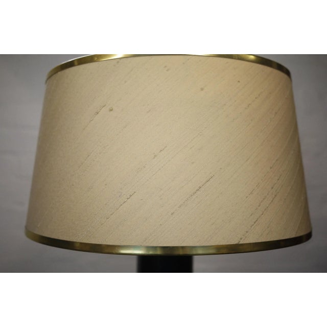 Black Mid-Century Black & Gold Table Lamp, 1950s For Sale - Image 8 of 10