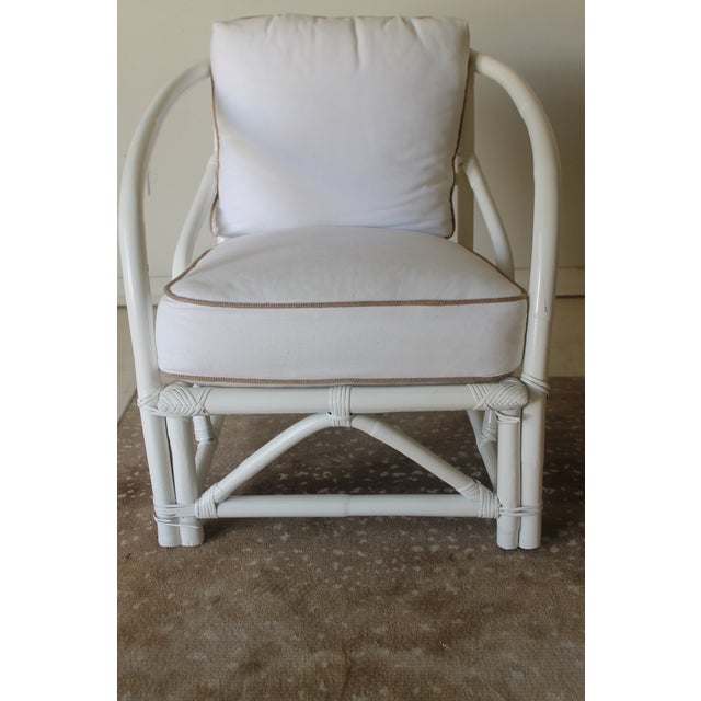 Vintage Mid Century White Bamboo Chairs a Pair Chairish