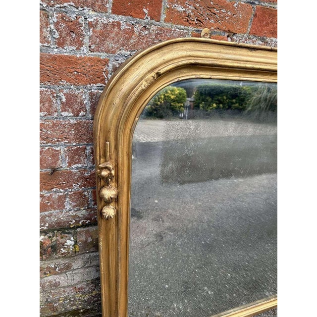 W: 157cm (61.8")h: 112cm (44.1")d: 8cm (3.1") a wonderful large antique english 19th century carved wood & gesso arched...