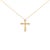 A luminous keepsake of quiet strength, this polished cross gleams in rich yellow 24 kt gold vermeil, its tapered, beveled...