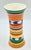 Offered is a vintage "Que viva Escada" polychrome ceramic trumpet vase designed by Margaretha Ley for Escada (the German...