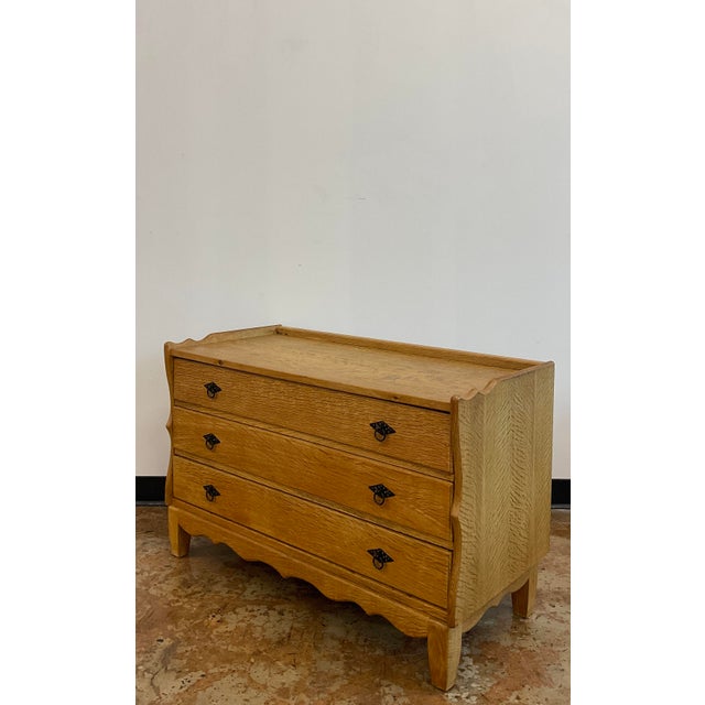 Wood Kjaernulf Style Danish Oak Chest of Drawers, C. 1970s For Sale - Image 7 of 18