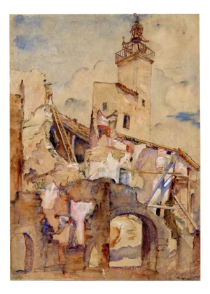 Madeline Rachel Wells, Vaison-La-Romaine, Provence, 1935, Watercolour