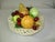 Vintage Ceramic Hand Crafted and Painted Pedestal Bowl of Fruit For Sale - Image 4 of 7