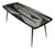 Abstract Black and White Glass Mosaic Coffee Table with Brass Legs by Berthold Müller, 1955 For Sale