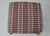 Pair Custom Upholstered Plaid Print Upholstered Square Stools For Sale - Image 4 of 13