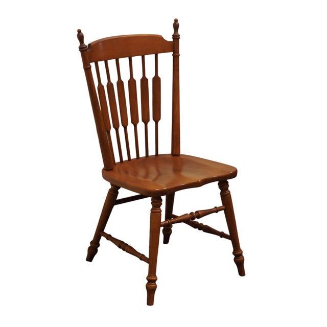 TELL CITY Solid Hard Rock Maple Colonial Early American Cattail Back Dining Side Chair 8034 - Andover Finish 38" High...