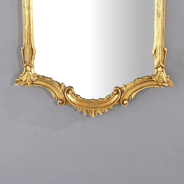 Gold LaBarge French Louis XVI Style Gilt Composite Wall Mirror Signed 20thC For Sale - Image 8 of 12
