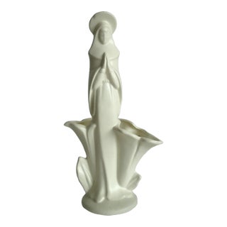 Art Deco Modernist Pottery Figural Vase For Sale