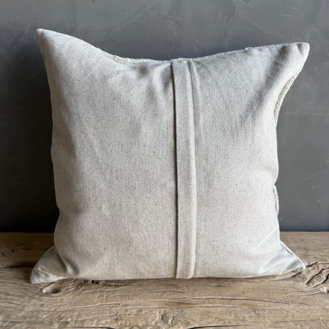 Textile Vintage Rug Pillow Cover With Original Seams For Sale - Image 7 of 7