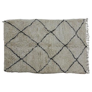 Moroccan Beni Ourain Rug - 7'2' X 4'8'' For Sale