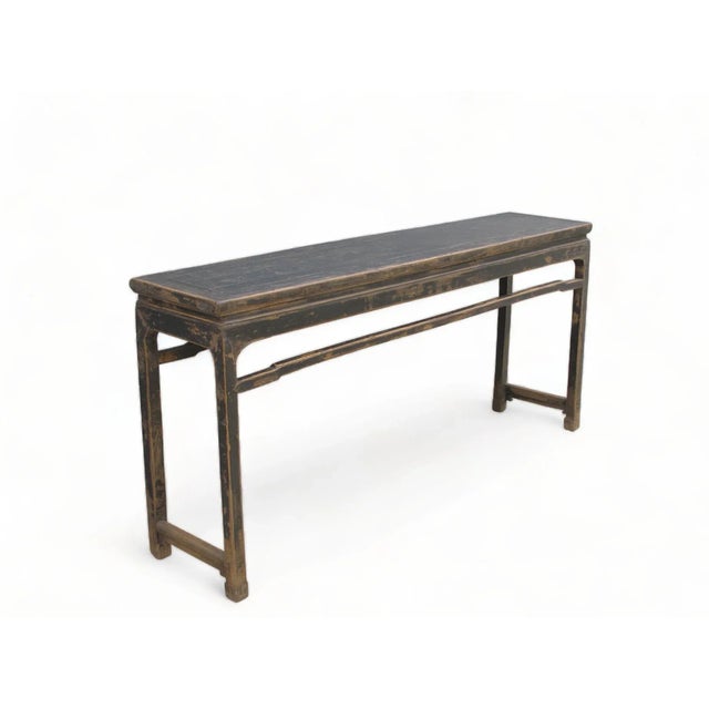 Black 70" Inch Long Console Table For Sale - Image 4 of 9