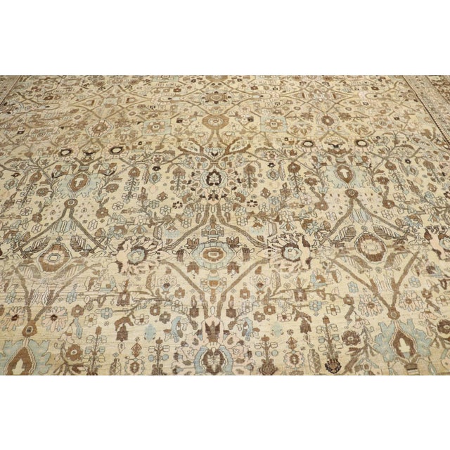 Brown Antique Persian Bidjar Carpet - 11'4" x 14'8" For Sale - Image 8 of 10
