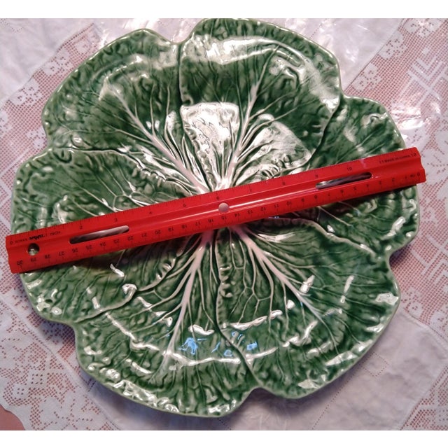 Beautiful **Bordallo Pinheiro Green Cabbage Charger Plate** featuring the iconic cabbage leaf design that has made this...
