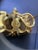 1980s Pair of Rare Seaman Schepps 18k Yellow Gold, Wood Block & Citrine Ear Clips For Sale - Image 10 of 10