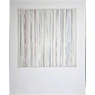 In-Line 16*20 Mixed Media Painting Art by Carrie Bergey - White Red Grey Brown For Sale