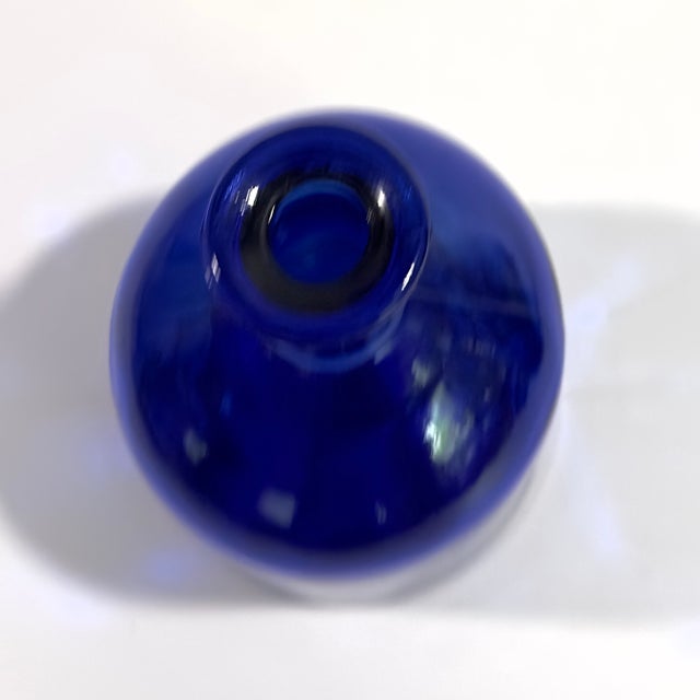 Jewel-Toned Glass Bottle Vase Curation - Group of 5 For Sale - Image 13 of 17
