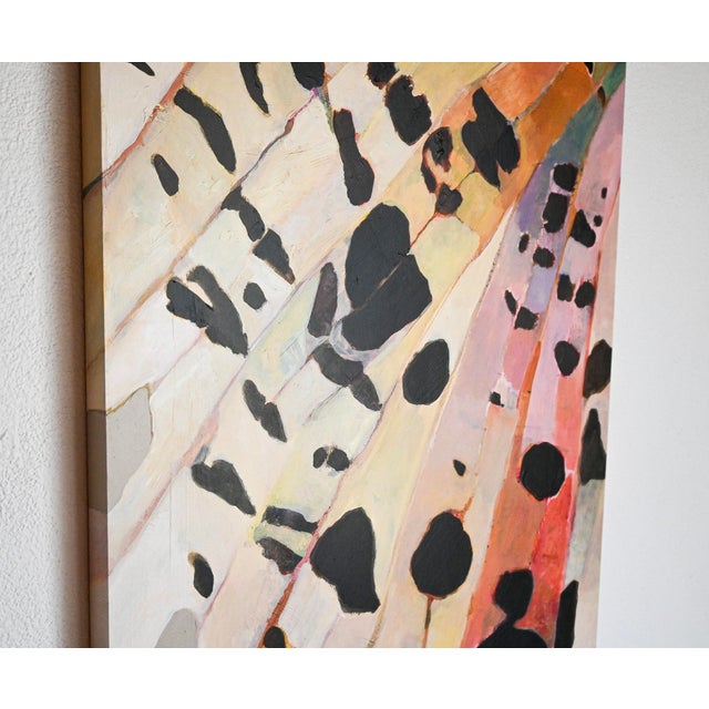 Abstract Colorful Painting on Wood by Hayley Kolar Titled Dreamscape I For Sale - Image 4 of 8