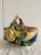 Antique French Barbotine Majolica Basket Vase Applied Rose Vase For Sale In Washington DC - Image 6 of 12