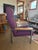 1970s Midcentury Modern Danish Vermund Larsen Lounge Chair With Eggplant Upholstery For Sale - Image 5 of 9