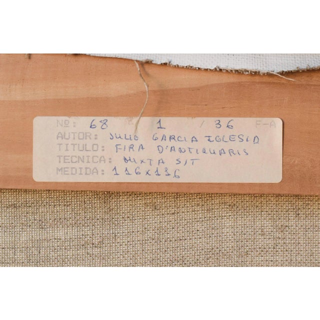 Julio Garcia Iglesias, Market, 1993, Oil on Canvas, Framed For Sale - Image 13 of 14