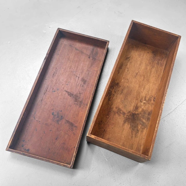 Japanese Wooden Storage Box, 1930s For Sale - Image 4 of 15