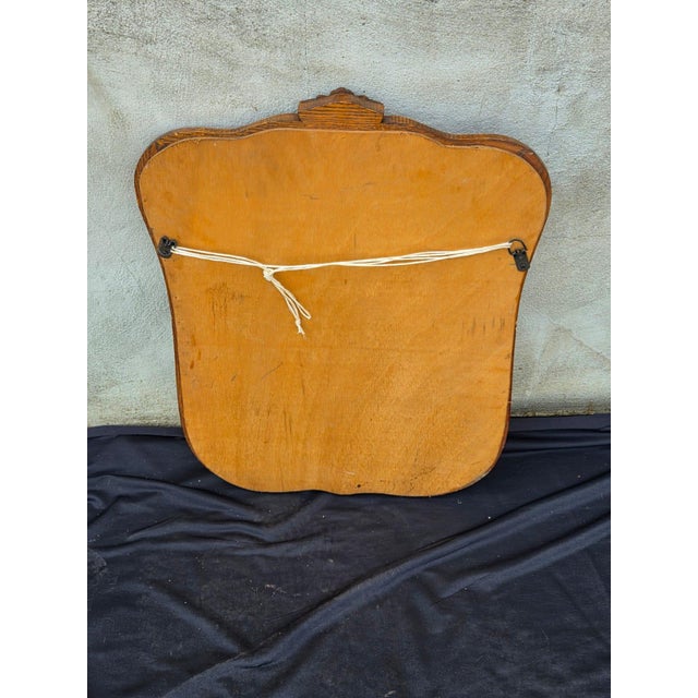 1920 Oak Bathroom Mirror. For Sale - Image 10 of 10