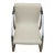 Late 20th Century Contemporary Modern Knoll Style Rocking Chair, Chrome and Leather For Sale