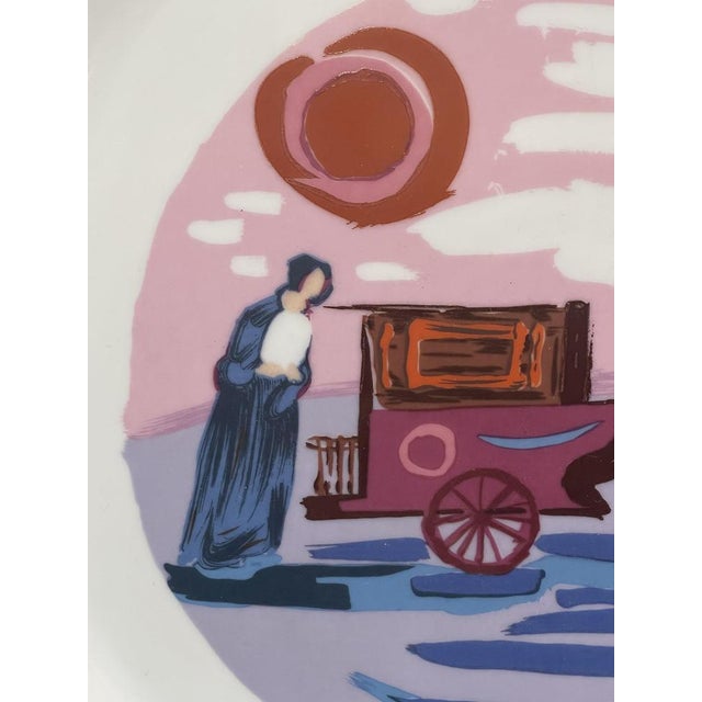 Decorated Plate from Longaretti, 20th Century For Sale - Image 3 of 8
