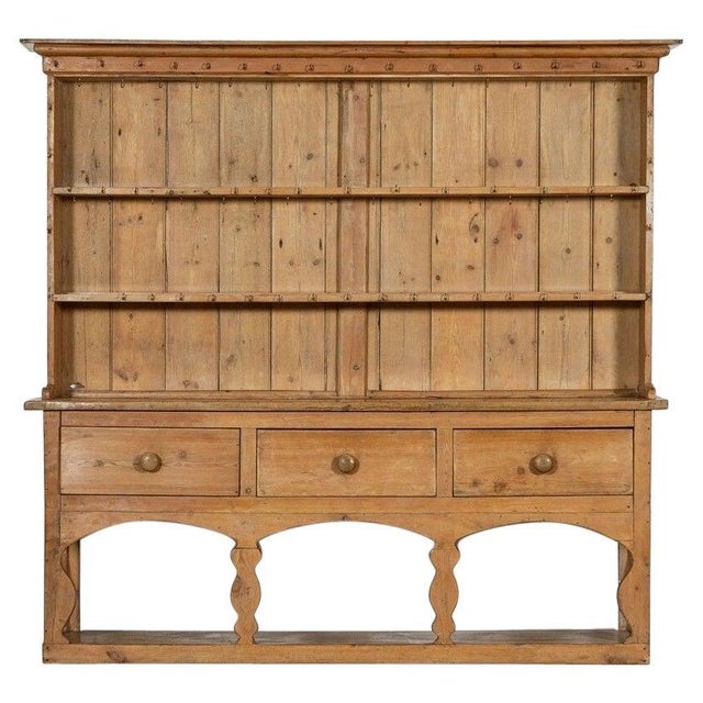 Large 19th Century Irish Pine Potboard Dresser, 1860s For Sale - Image 16 of 16