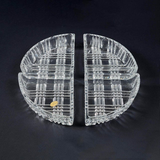 1960s Mid-Century Crystal Centerpiece attributed to Nachtmann, 1960s, Set of 4 For Sale - Image 5 of 7