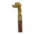 Victorian Style Carved Wood Dog Head Smugglers Cane Walking Stick W/Hidden Flask For Sale