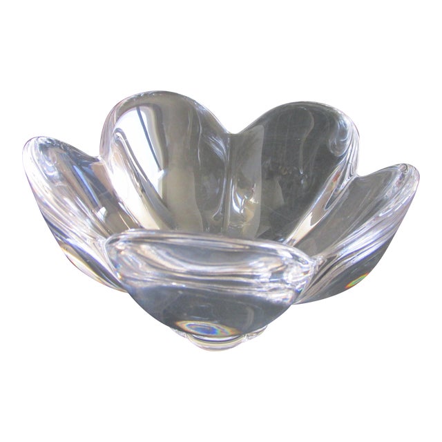 Orrefors Crystal Petal Bowl For Sale