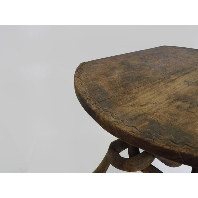 Vintage Side Table in Kola Wood, 1960s For Sale - Image 6 of 12
