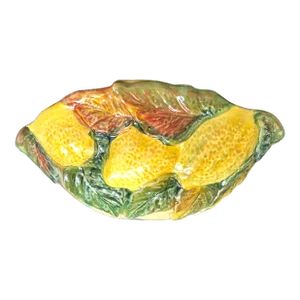 Vintage Italian Pottery Lemons Wall Pocket Planter