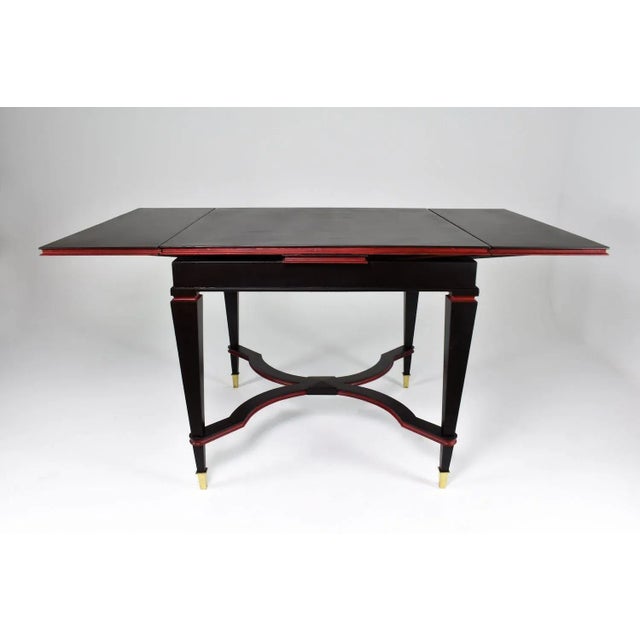 Italian Dining Armchairs (Set of 4) With Extendable Game Table, 1960s For Sale - Image 13 of 18