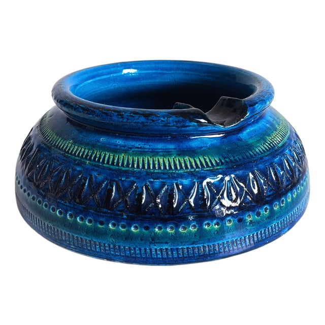 Large Ashtray by Aldo Londi - Rimini Blu for Bitossi, Italy, 1960s For Sale