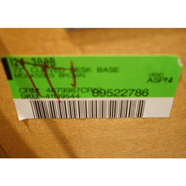 Aspenhome Walnut Contemporary Traditional Style 72" Curved Executive Office Desk - Molasses Brown Finish 124-300 For Sale - Image 14 of 14