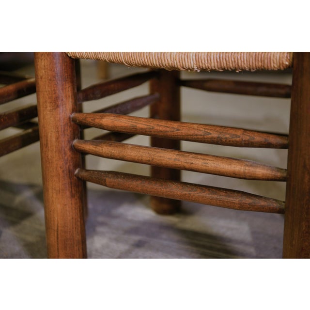 Chairs in Beech and Cane attributed to Charles Dudouyt, 1950s, Set of 6 For Sale - Image 10 of 16
